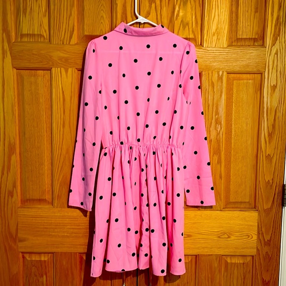 Barbie Pink Boohoo Polkadot Skater Dress NWT - Picture 2 of 3